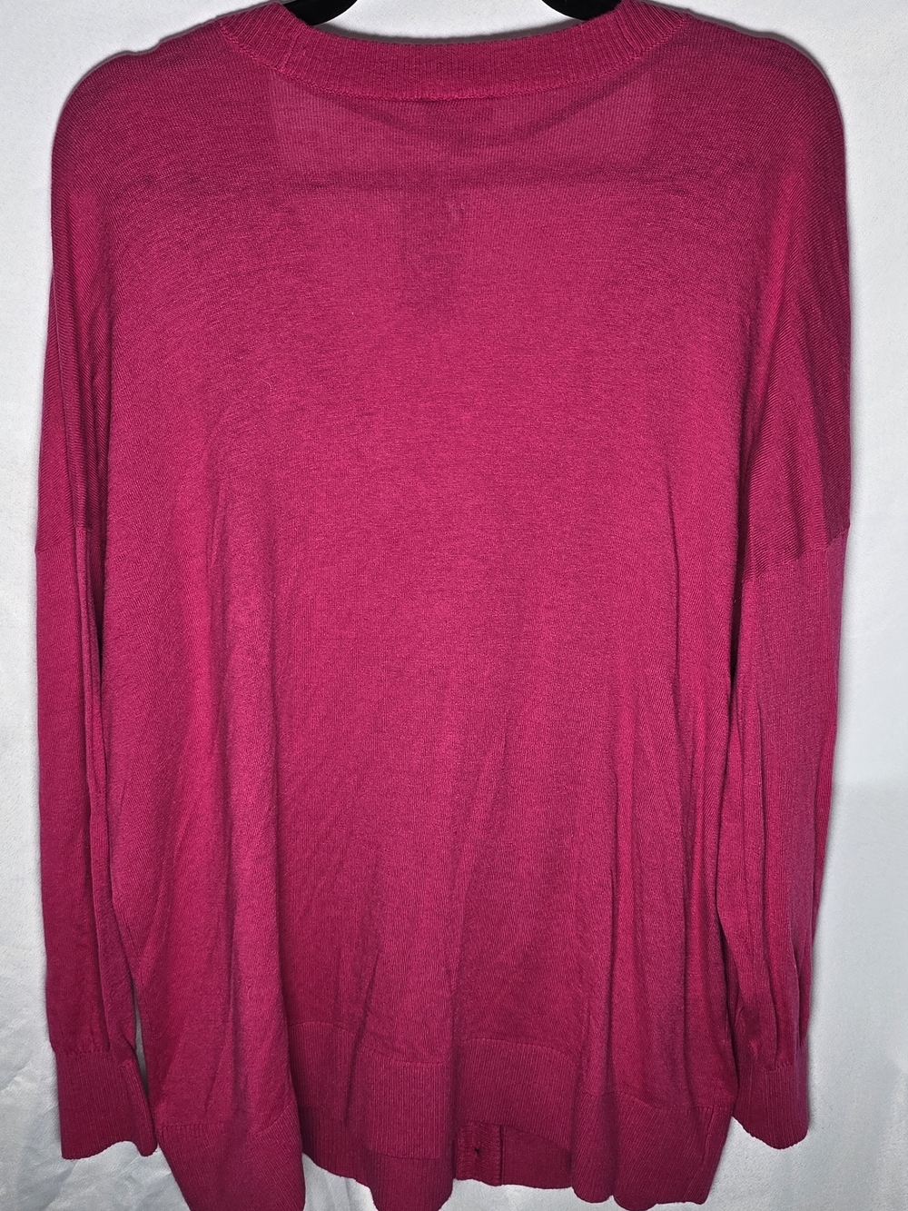 NWT Torrid Hot Pink Button-Front V-Neck Longline Lightweight Cardigan, Sz 1X - Picture 3 of 5
